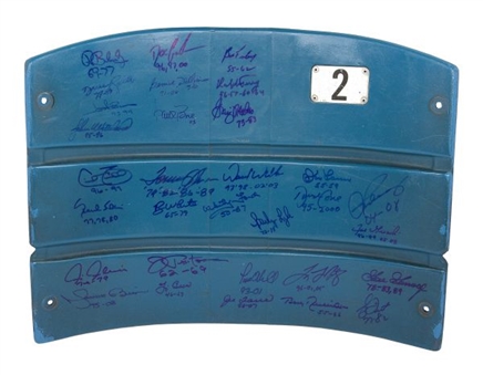 Yankee Stadium Seatback Signed By 31 Former Yankees (MLB Authenticated)